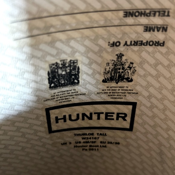 Hunter Boots Size US4M - Picture 1 of 4